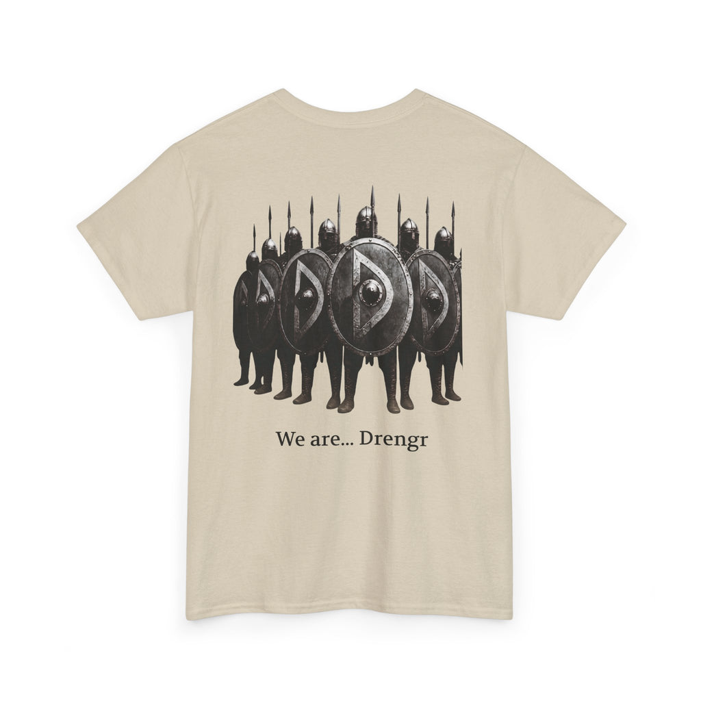 Drengr Shield Wall Tee | Viking Shield Wall Illustration, Norse Warriors