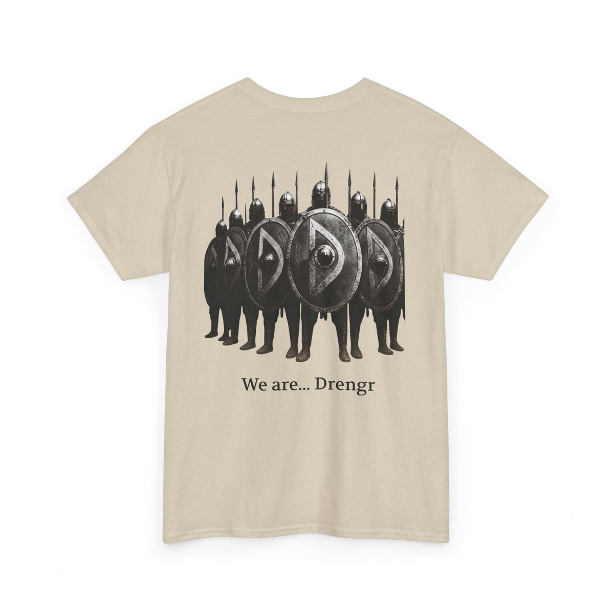 Drengr Shield Wall Tee | Viking Shield Wall Illustration, Norse Warriors