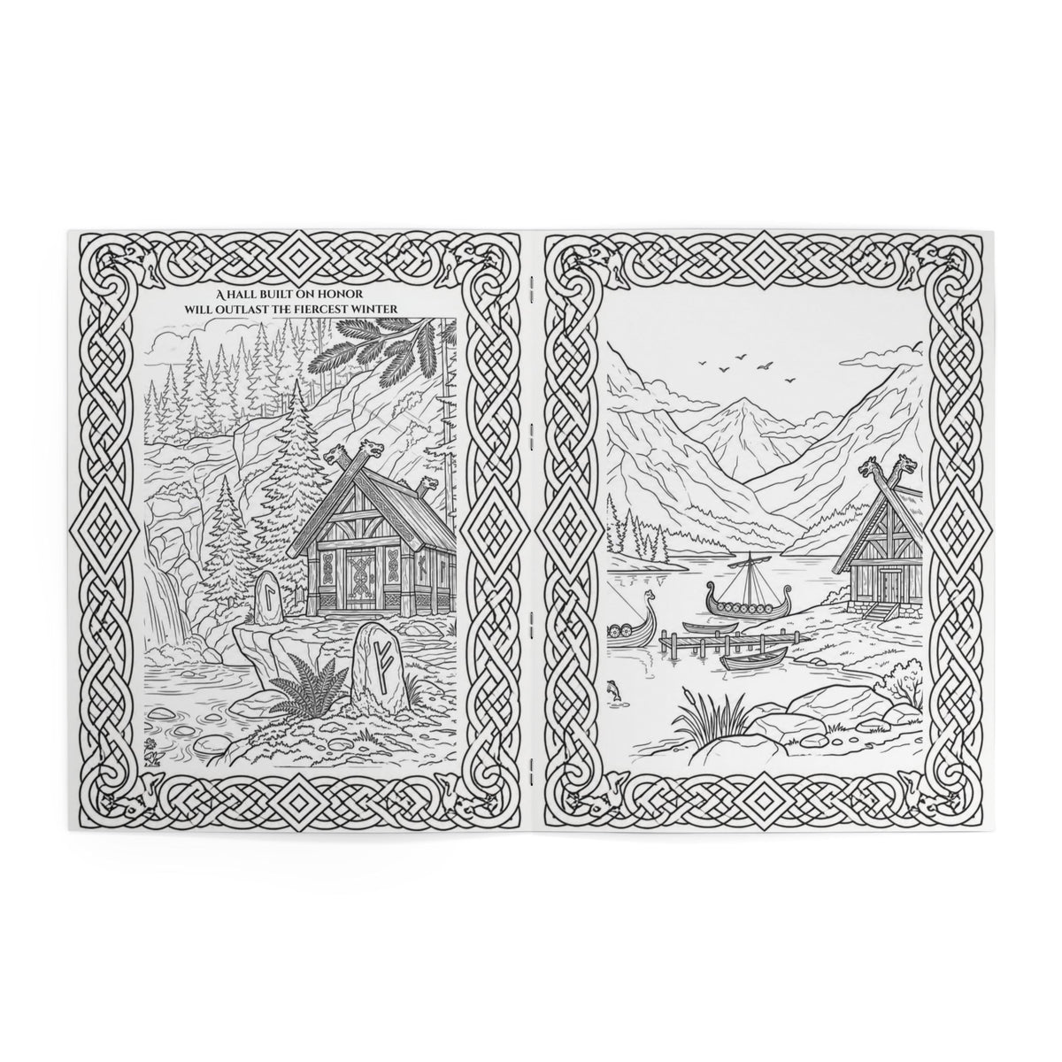 Viking Warrior Coloring Book | Norse Saga Adult Coloring Pages