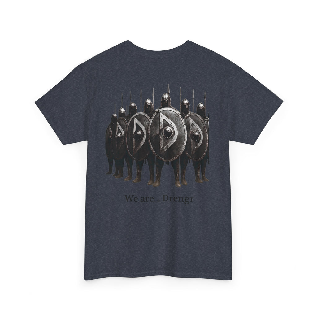 Drengr Shield Wall Tee | Viking Shield Wall Illustration, Norse Warriors