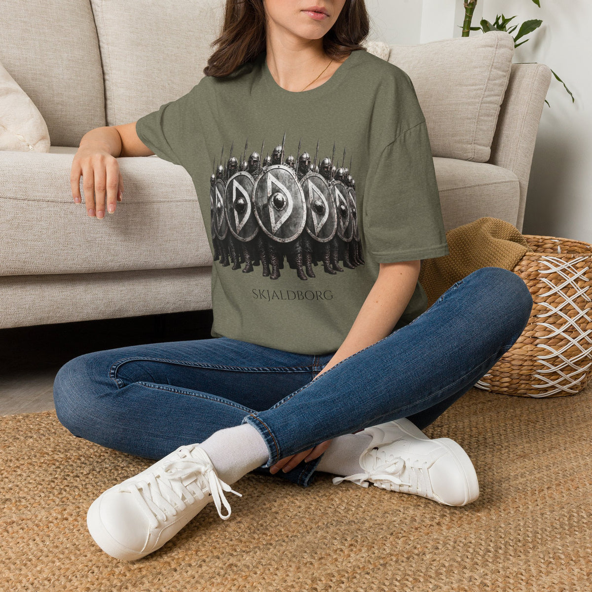 Viking Shieldwall T-Shirt | Skjaldborg Norse Warriors Graphic