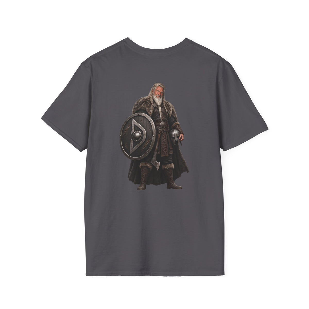 Viking Shieldman T-Shirt — Medieval Warrior Graphic Tee