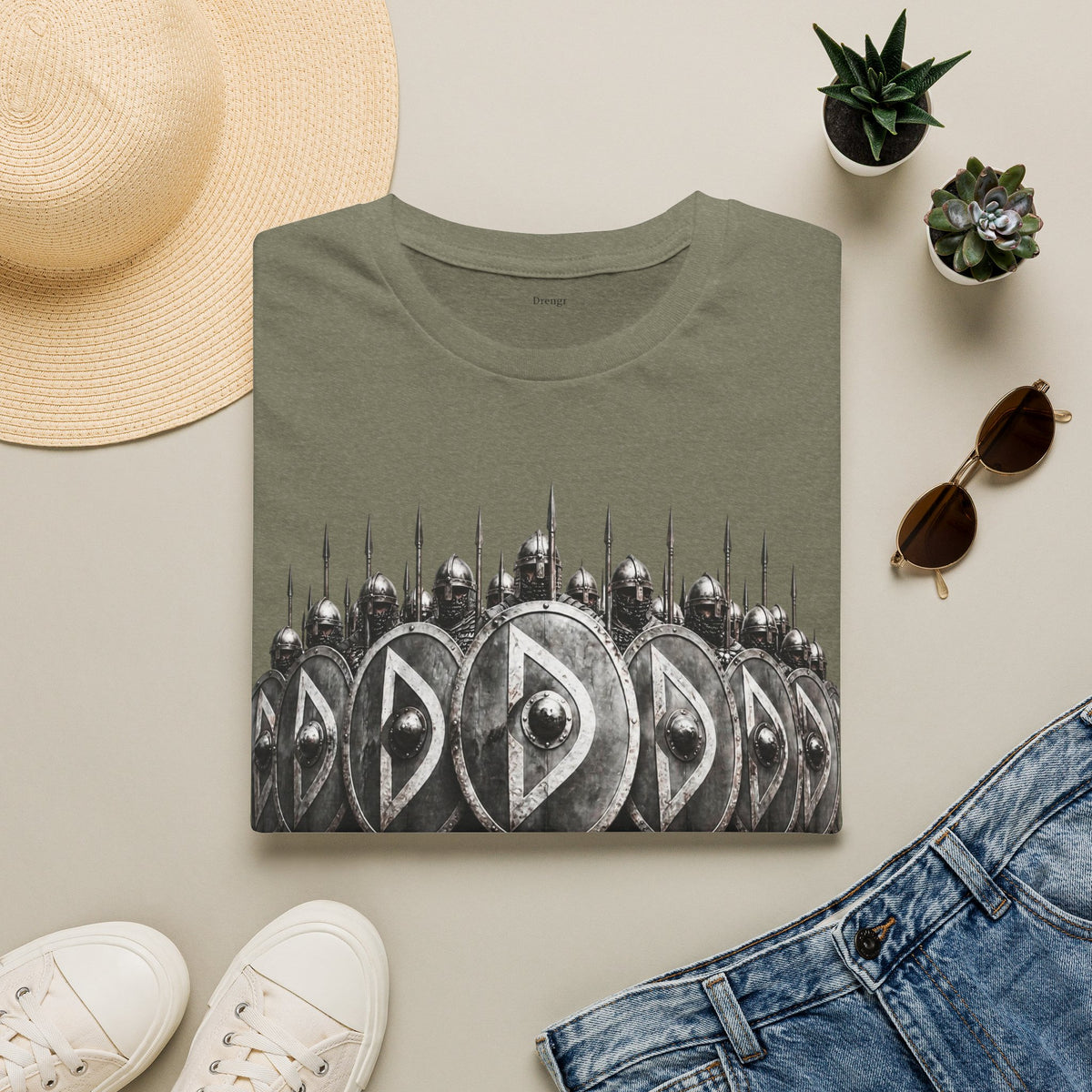 Viking Shieldwall T-Shirt | Skjaldborg Norse Warriors Graphic