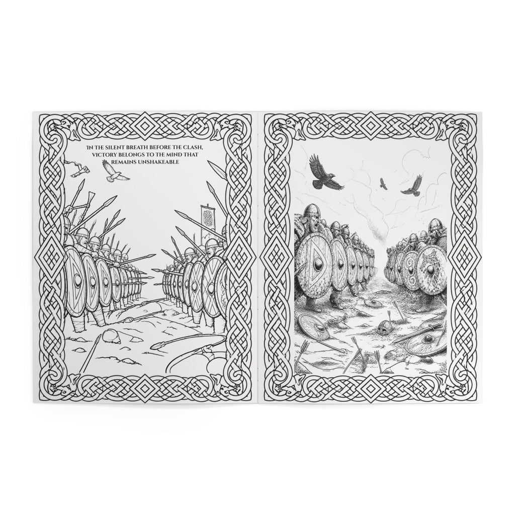 Viking Warrior Coloring Book | Norse Saga Adult Coloring Pages