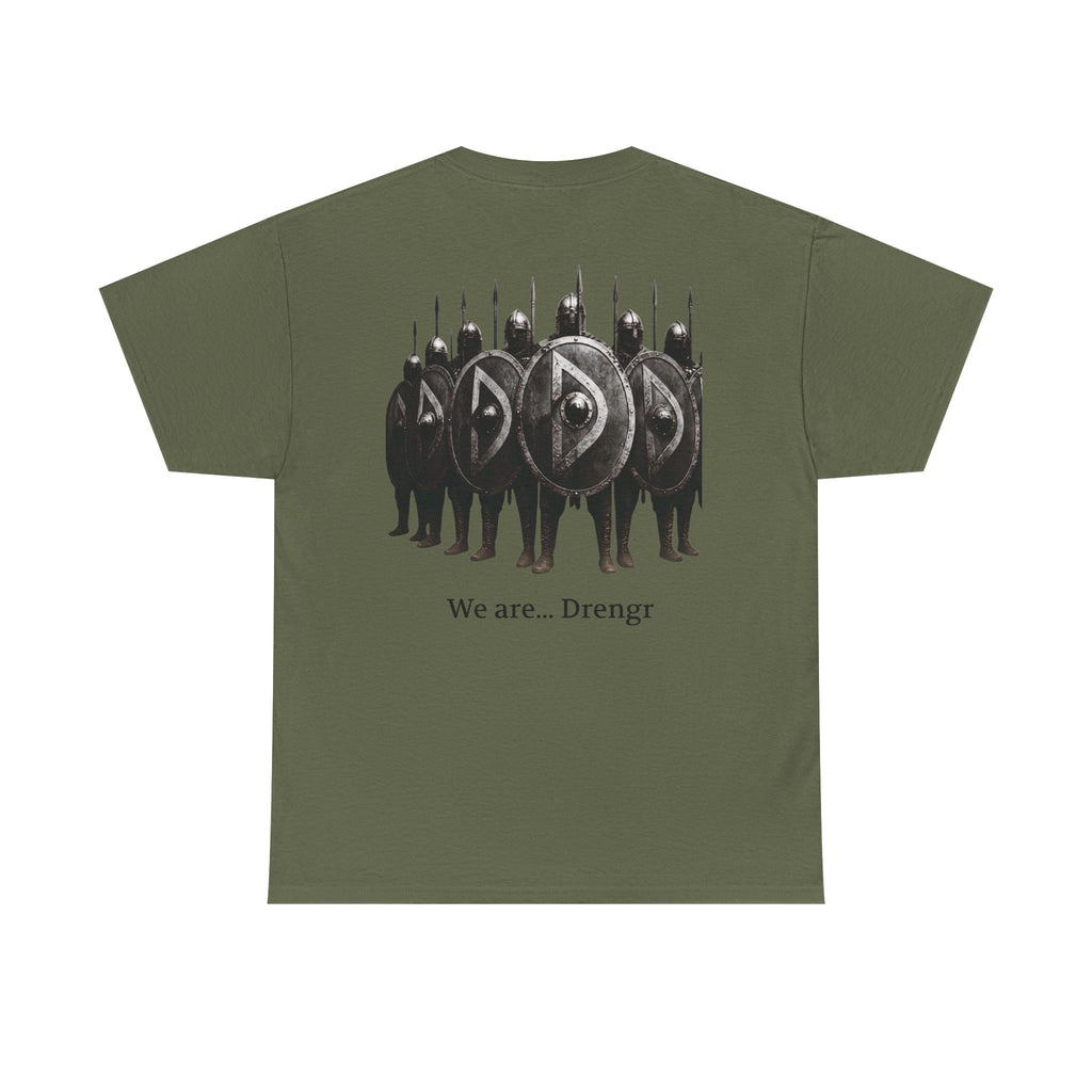 Drengr Shield Wall Tee | Viking Shield Wall Illustration, Norse Warriors