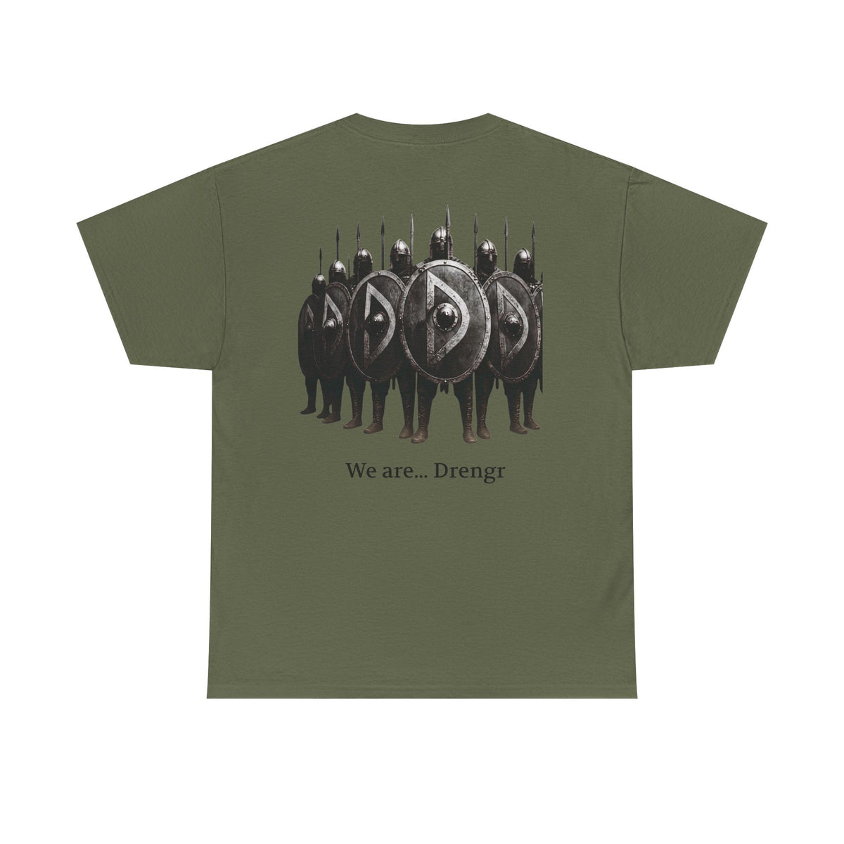 Drengr Shield Wall Tee | Viking Shield Wall Illustration, Norse Warriors