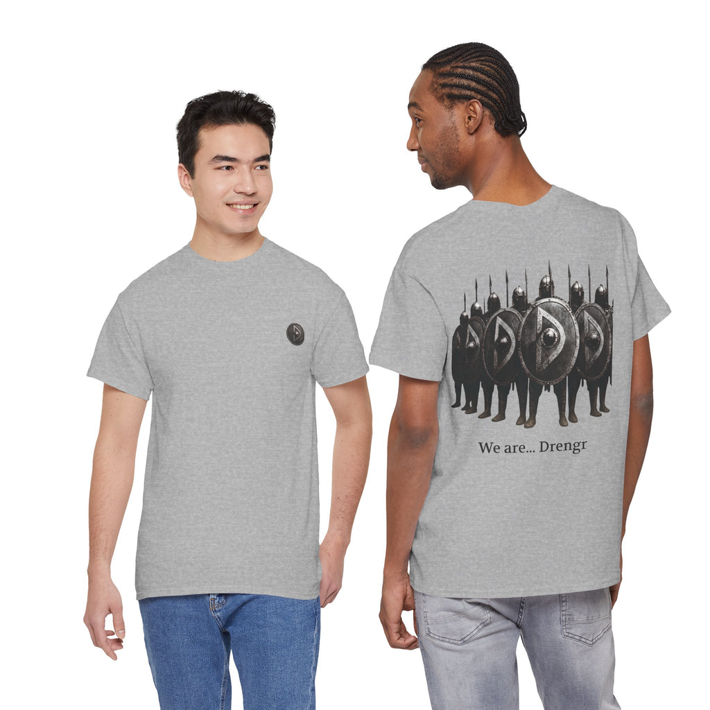 Drengr Shield Wall Tee | Viking Shield Wall Illustration, Norse Warriors
