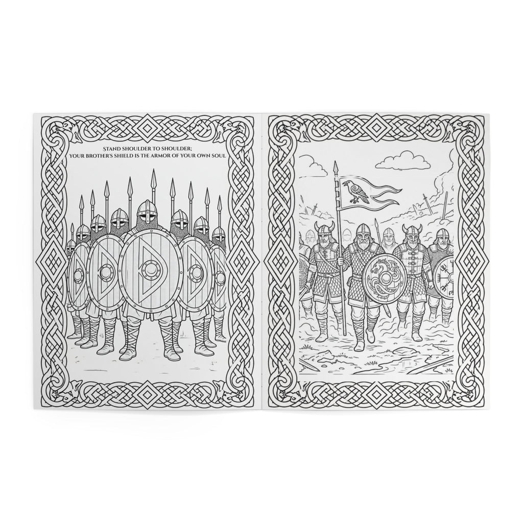 Viking Warrior Coloring Book | Norse Saga Adult Coloring Pages