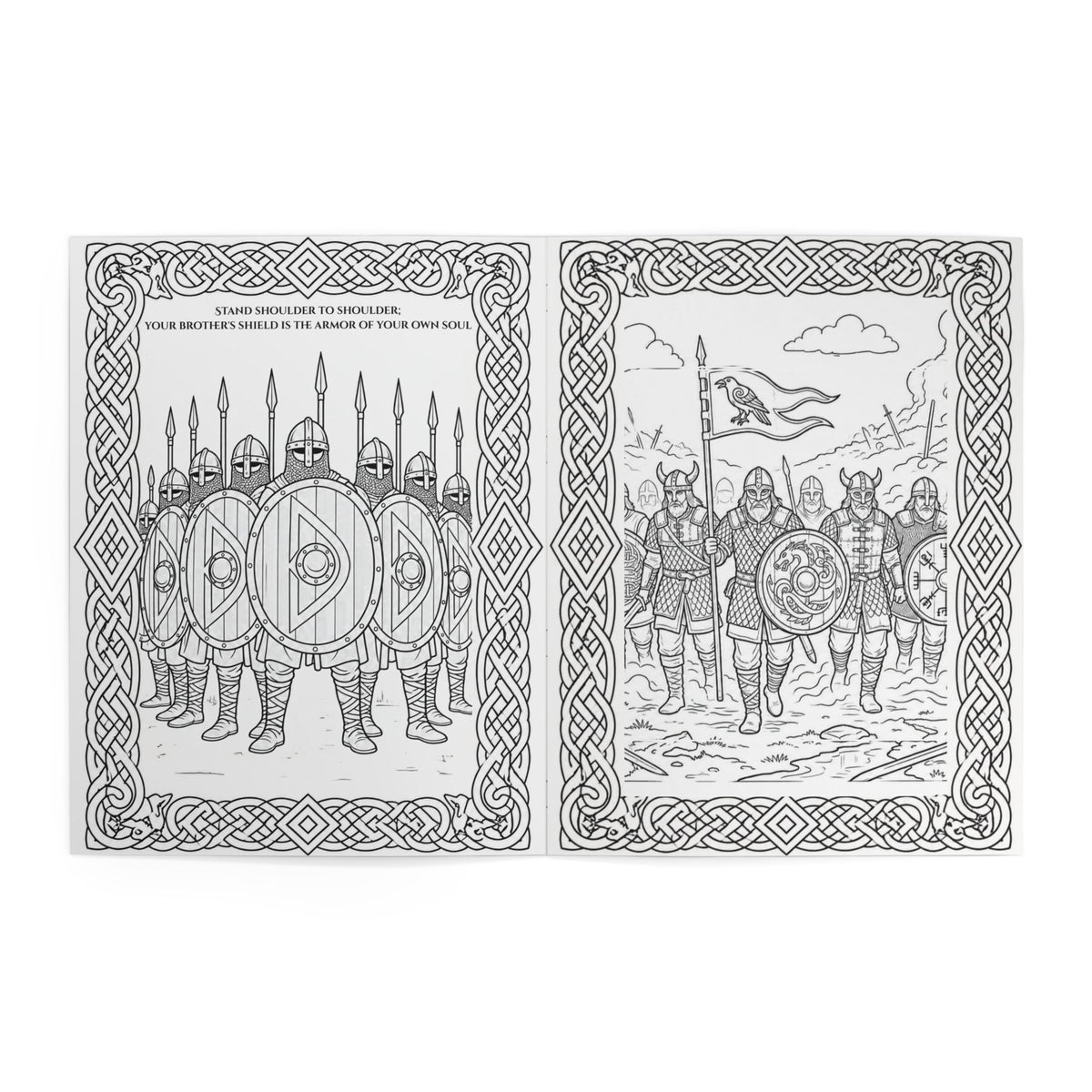 Viking Warrior Coloring Book | Norse Saga Adult Coloring Pages