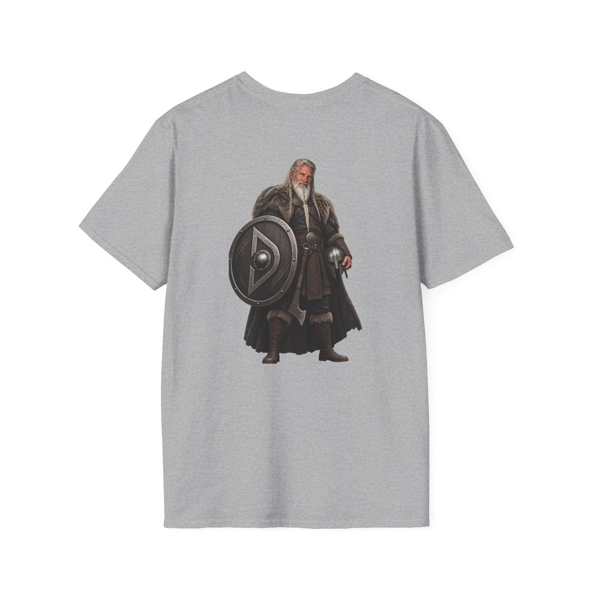 Viking Shieldman T-Shirt — Medieval Warrior Graphic Tee