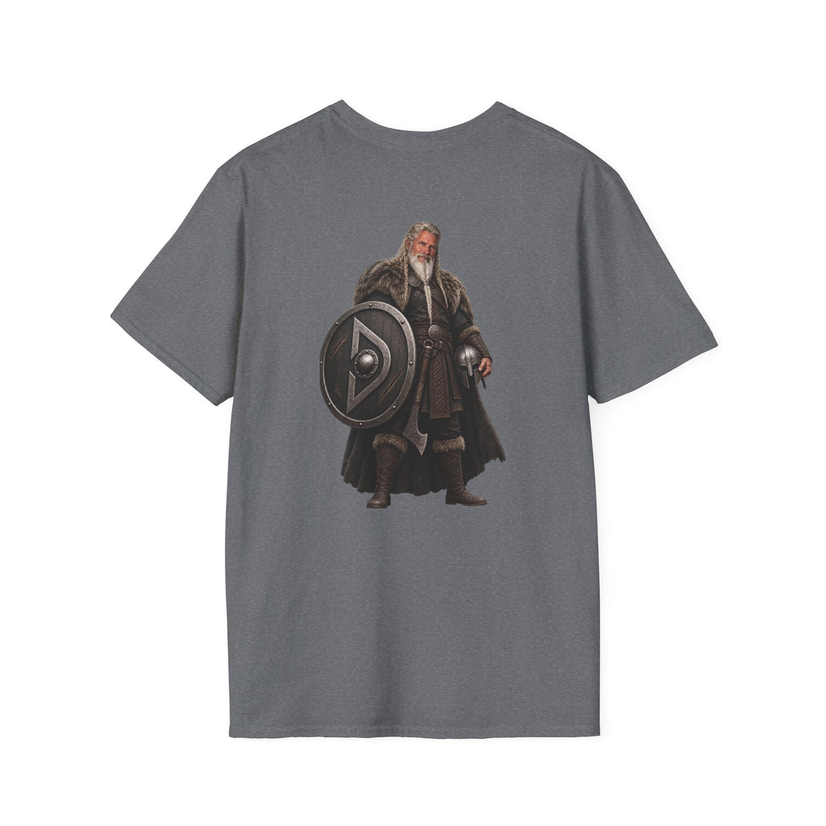 Viking Shieldman T-Shirt — Medieval Warrior Graphic Tee