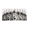 Line of Shielded Warriors Beach Towel | Spartan Phalanx War Shield Design