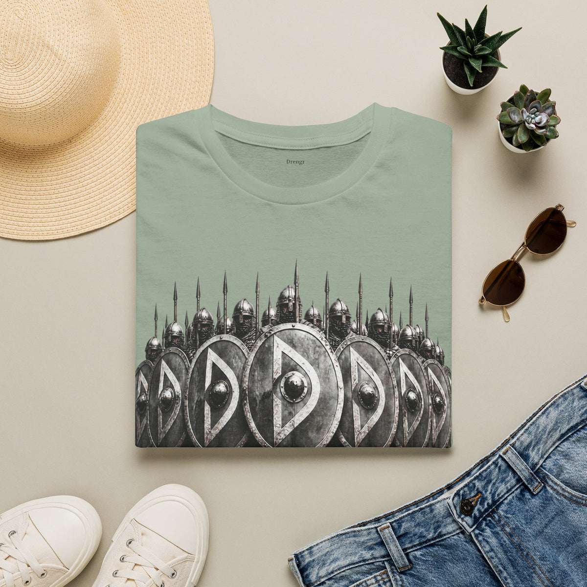 Viking Shieldwall T-Shirt | Skjaldborg Norse Warriors Graphic