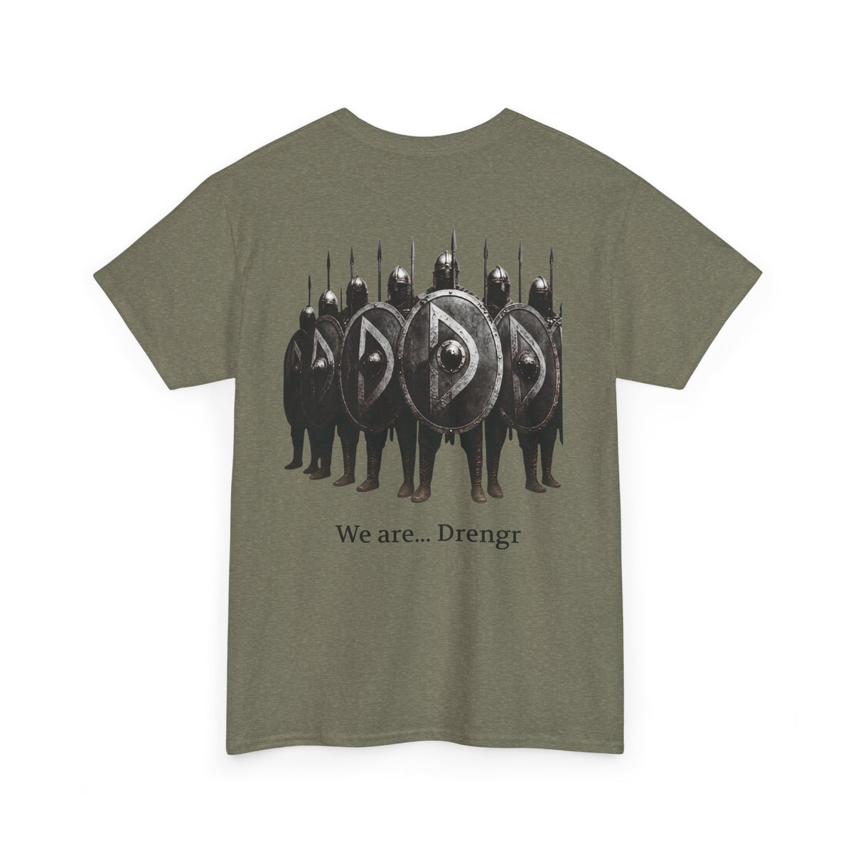 Drengr Shield Wall Tee | Viking Shield Wall Illustration, Norse Warriors