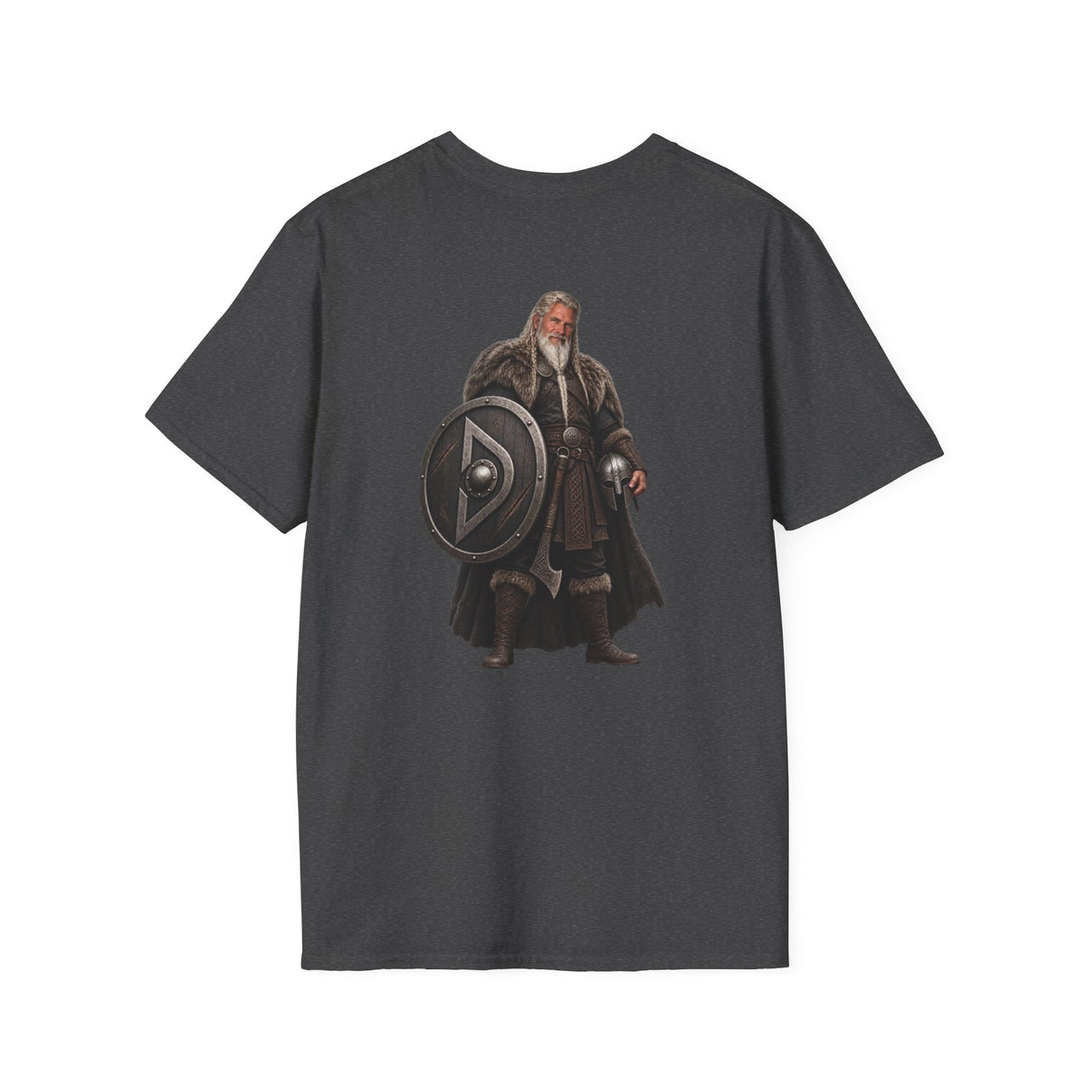 Viking Shieldman T-Shirt — Medieval Warrior Graphic Tee