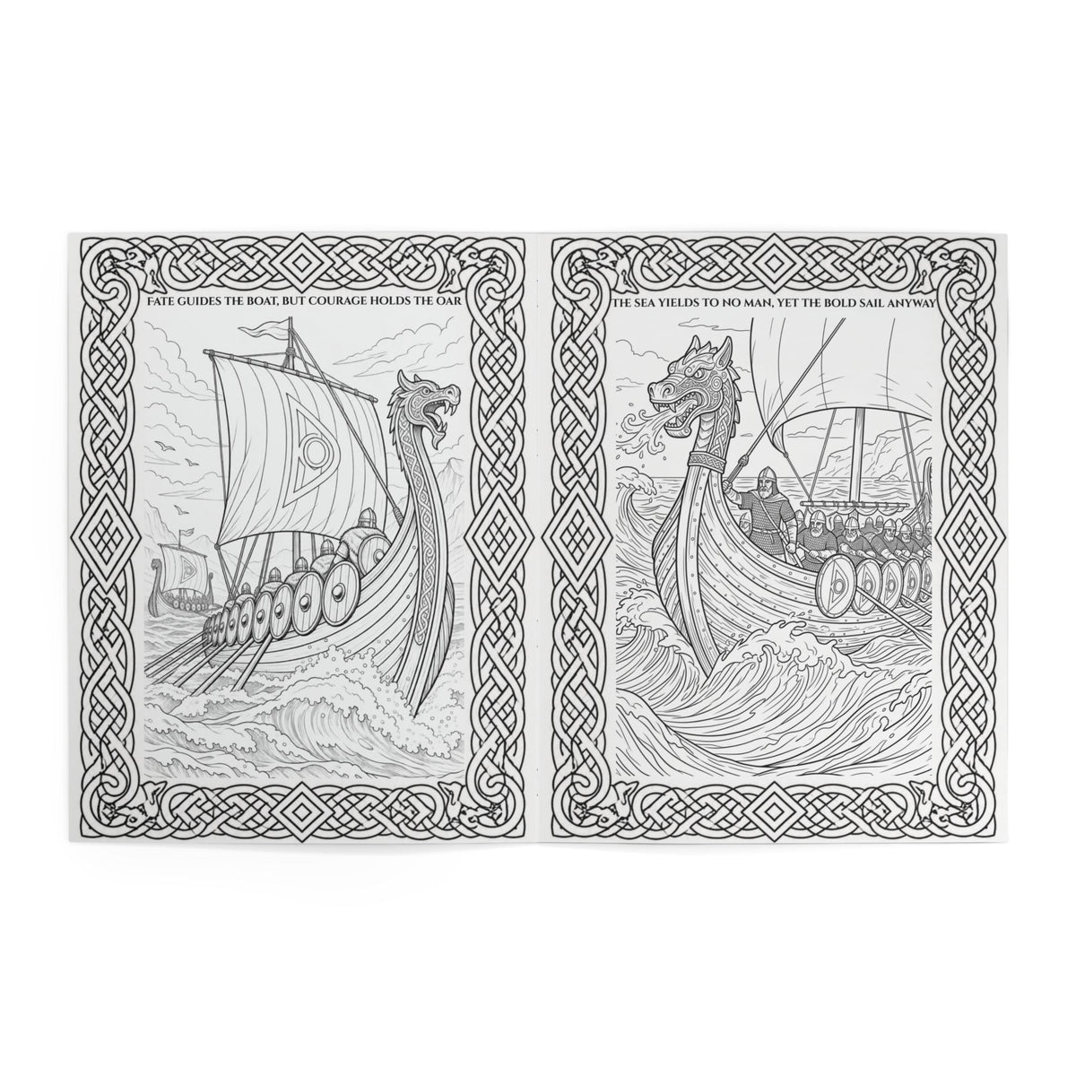 Viking Warrior Coloring Book | Norse Saga Adult Coloring Pages