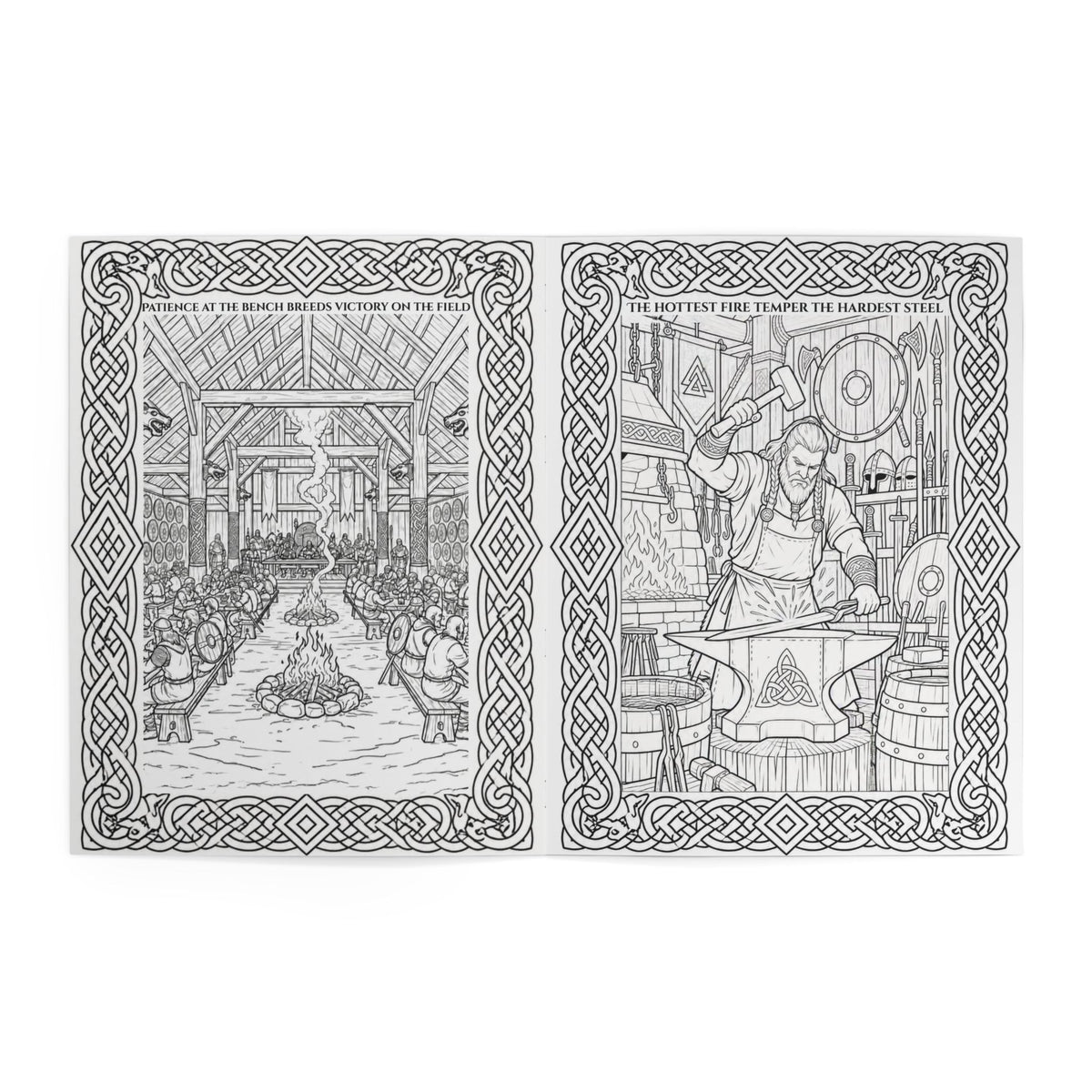 Viking Warrior Coloring Book | Norse Saga Adult Coloring Pages