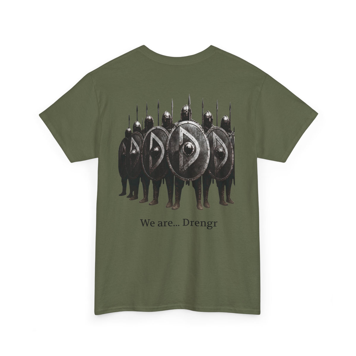 Drengr Shield Wall Tee | Viking Shield Wall Illustration, Norse Warriors