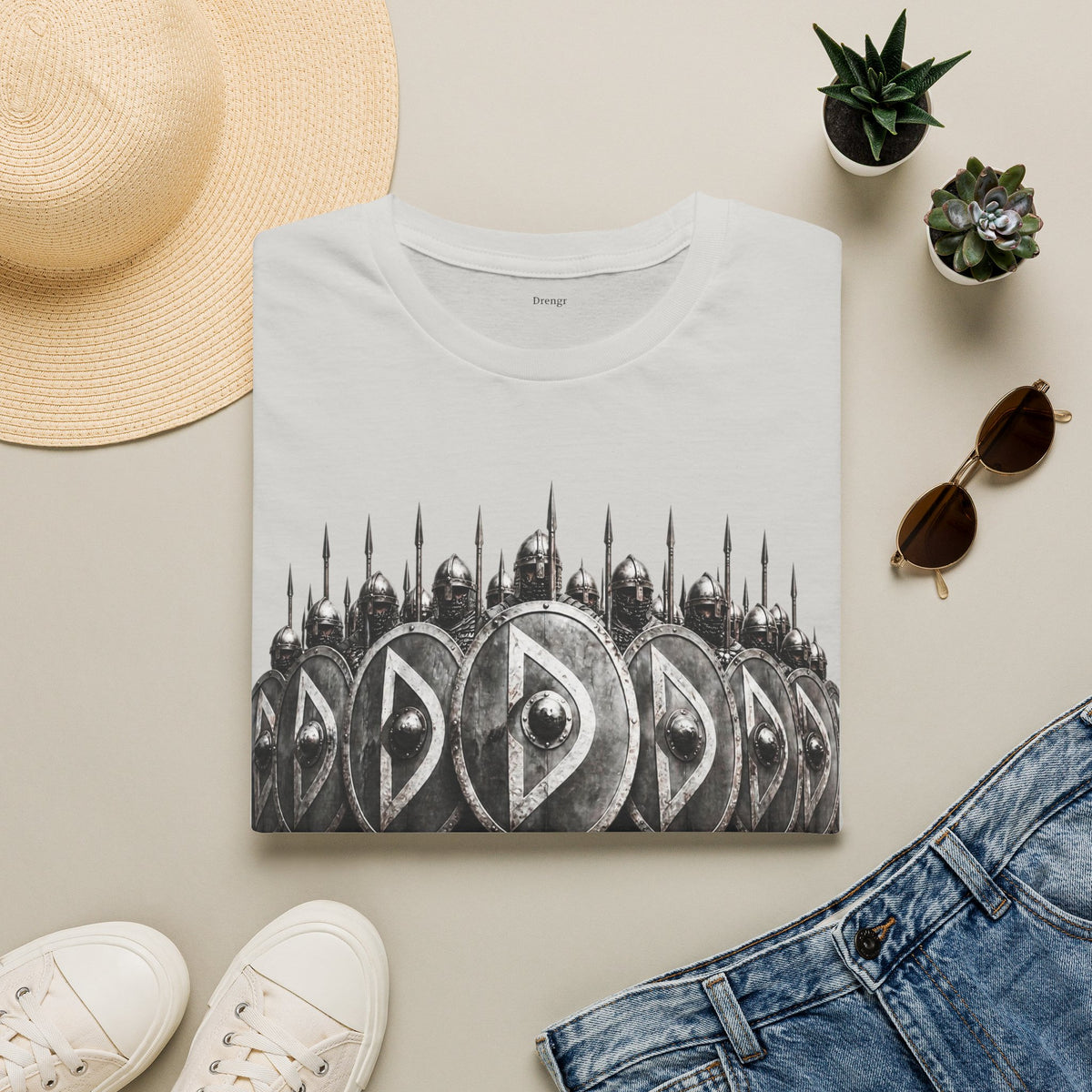 Viking Shieldwall T-Shirt | Skjaldborg Norse Warriors Graphic