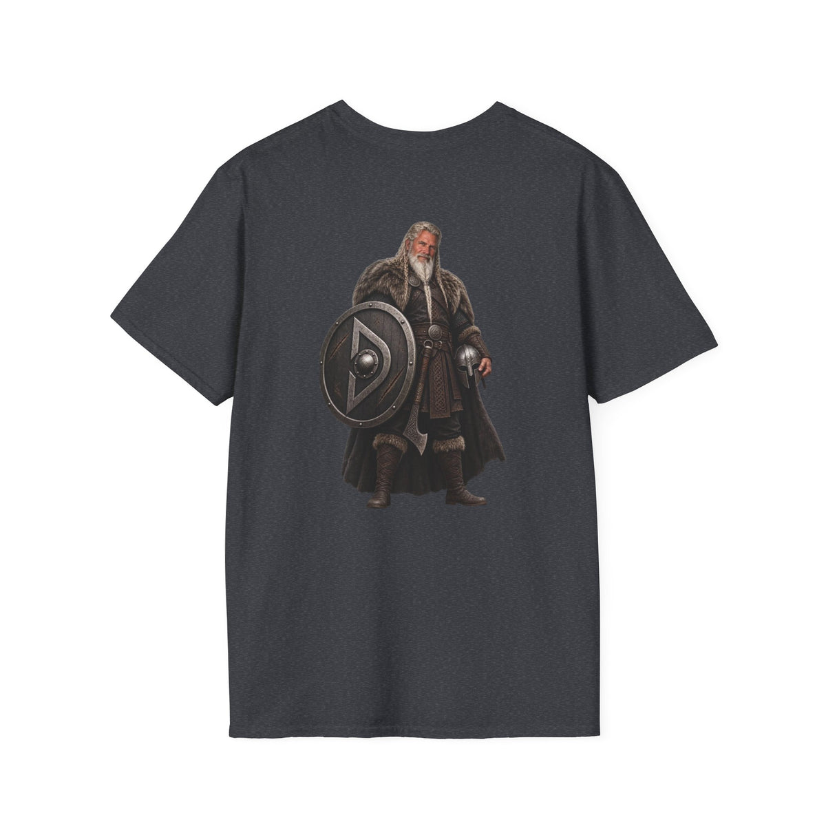 Viking Shieldman T-Shirt — Medieval Warrior Graphic Tee