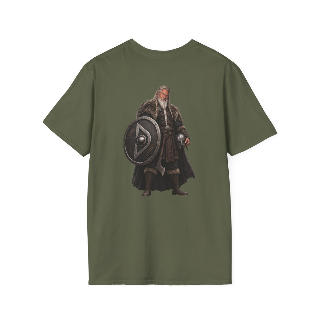 Viking Shieldman T-Shirt — Medieval Warrior Graphic Tee