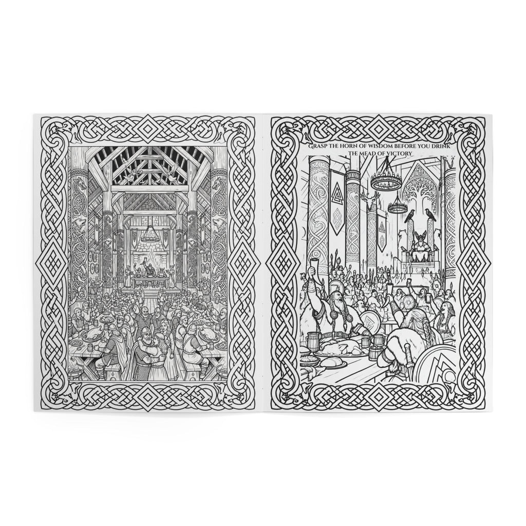 Viking Warrior Coloring Book | Norse Saga Adult Coloring Pages