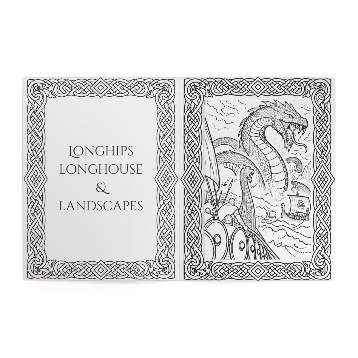 Viking Warrior Coloring Book | Norse Saga Adult Coloring Pages