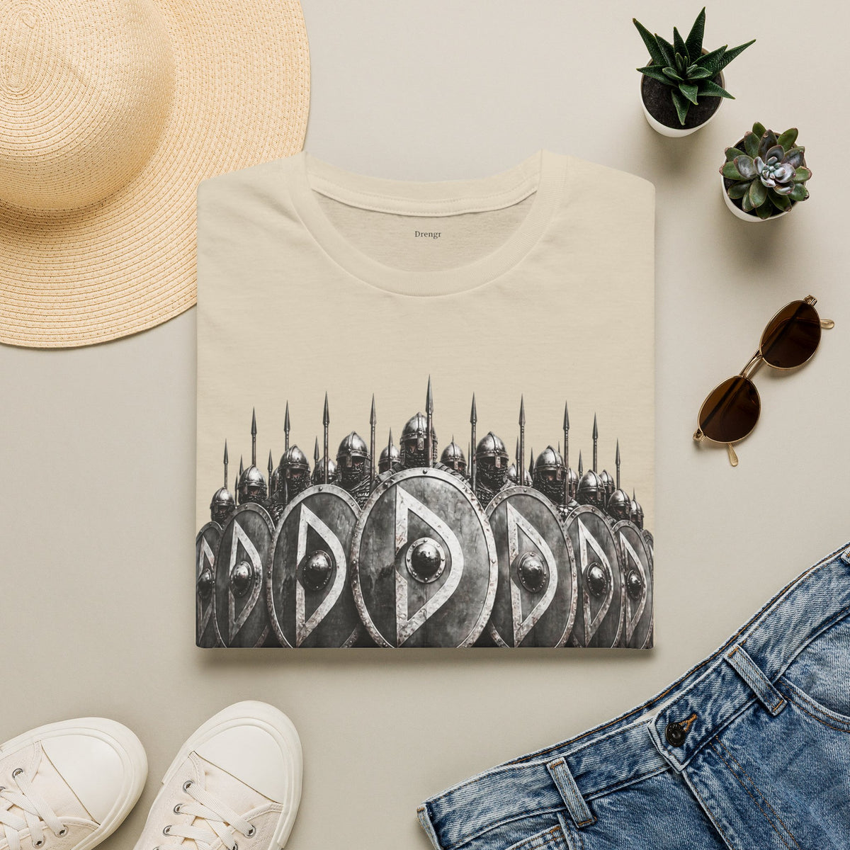 Viking Shieldwall T-Shirt | Skjaldborg Norse Warriors Graphic