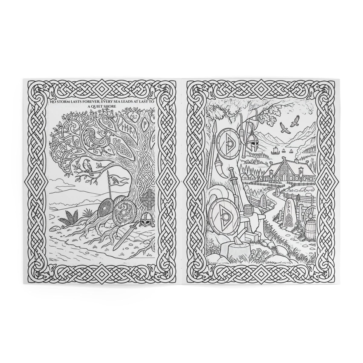 Viking Warrior Coloring Book | Norse Saga Adult Coloring Pages