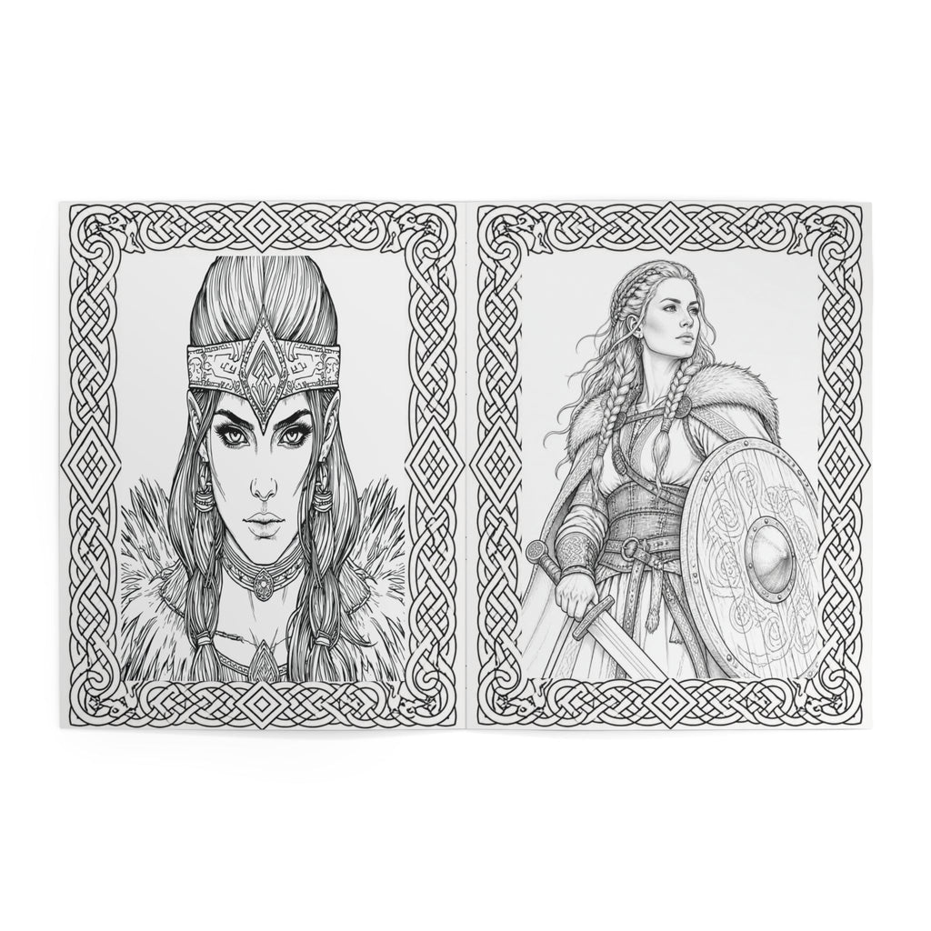 Viking Warrior Coloring Book | Norse Saga Adult Coloring Pages