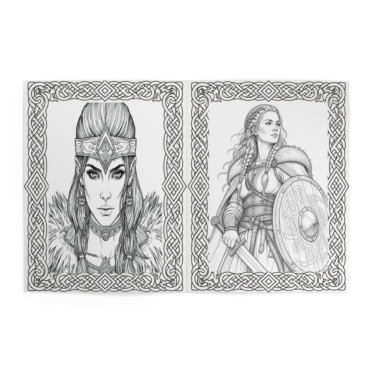 Viking Warrior Coloring Book | Norse Saga Adult Coloring Pages