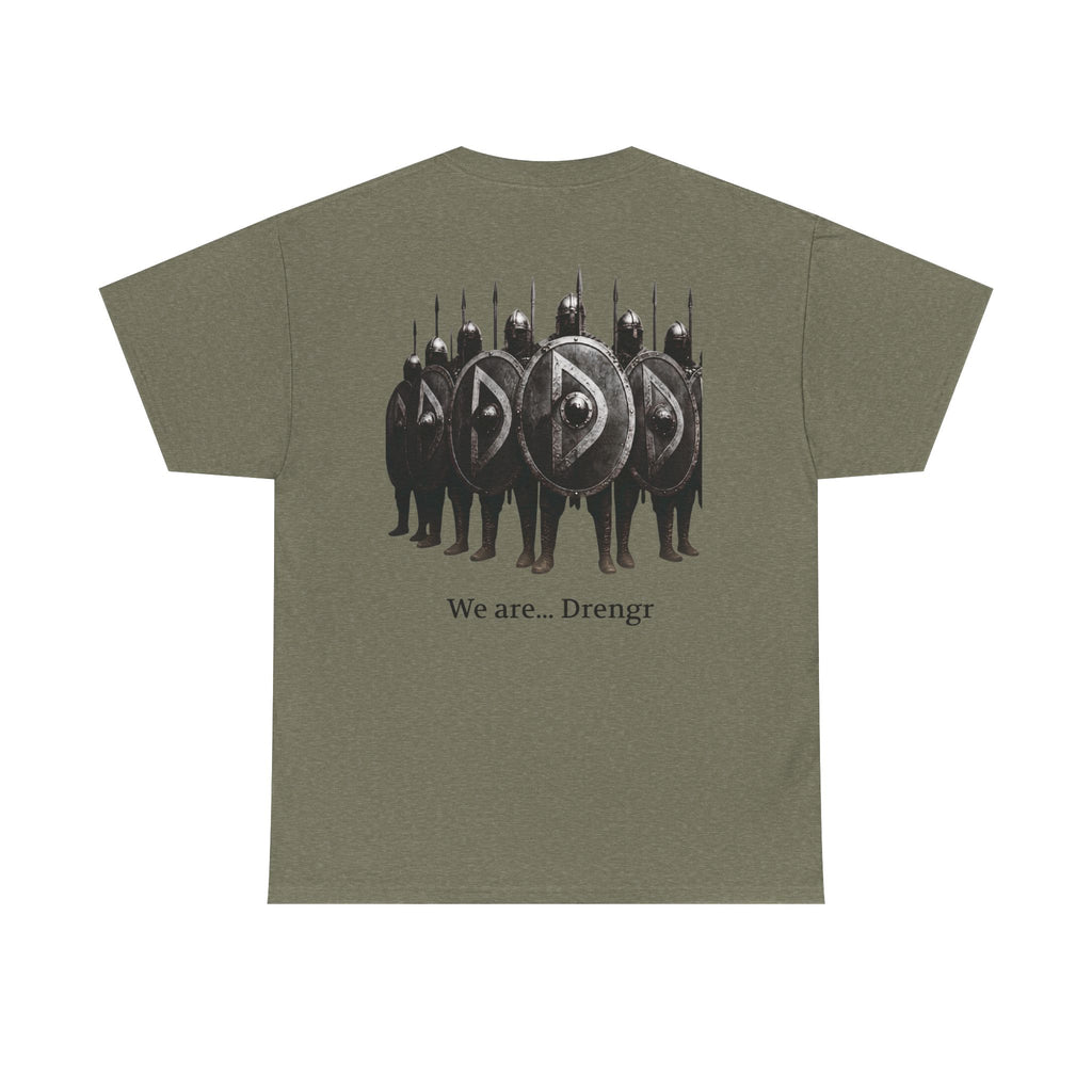 Drengr Shield Wall Tee | Viking Shield Wall Illustration, Norse Warriors