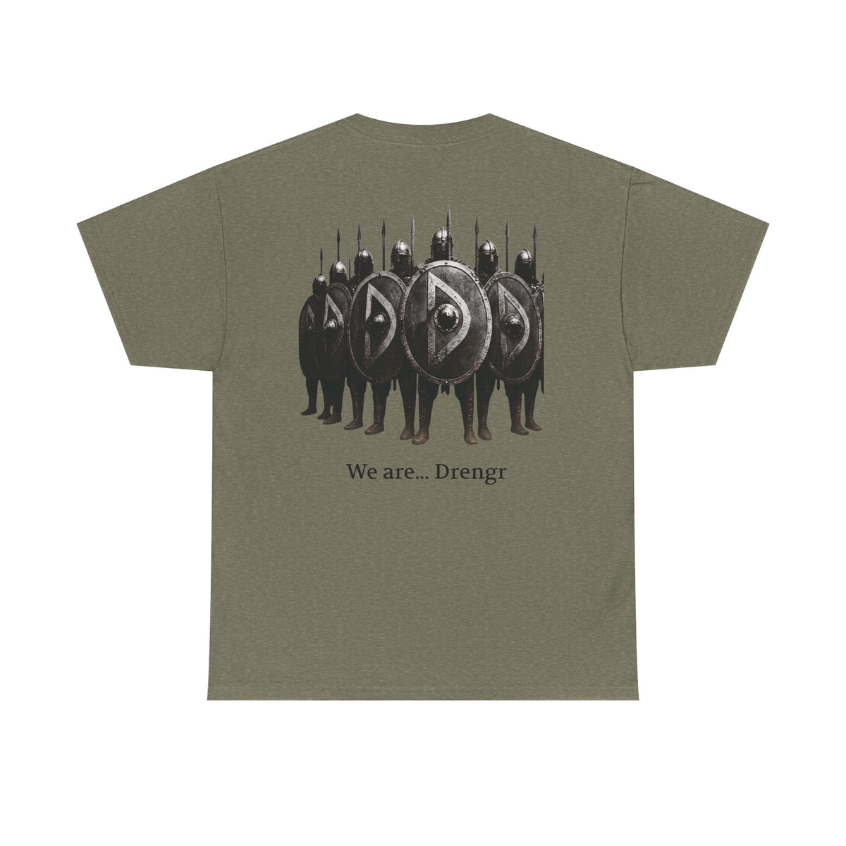 Drengr Shield Wall Tee | Viking Shield Wall Illustration, Norse Warriors