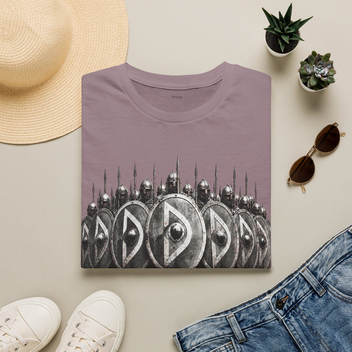 Viking Shieldwall T-Shirt | Skjaldborg Norse Warriors Graphic