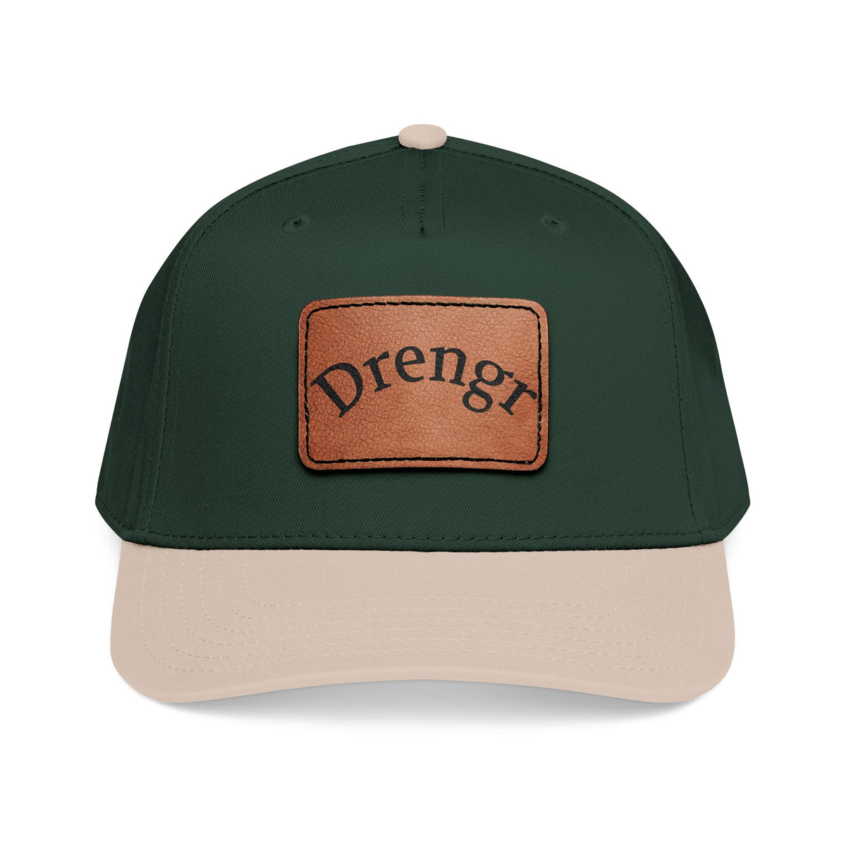 Drengr Leather Patch Baseball Cap | Rustic Viking-Inspired Design