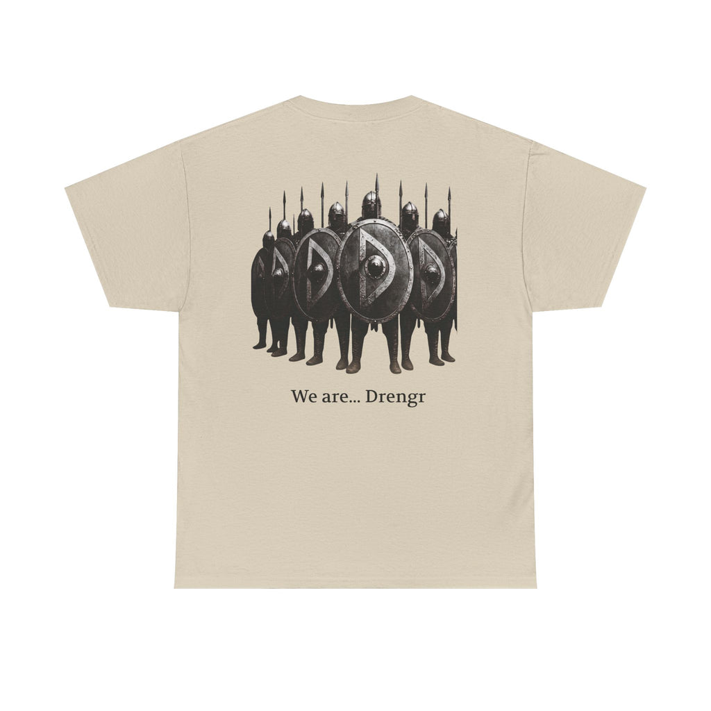 Drengr Shield Wall Tee | Viking Shield Wall Illustration, Norse Warriors