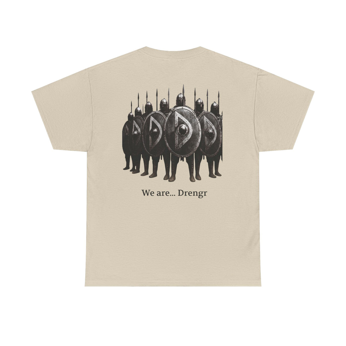 Drengr Shield Wall Tee | Viking Shield Wall Illustration, Norse Warriors
