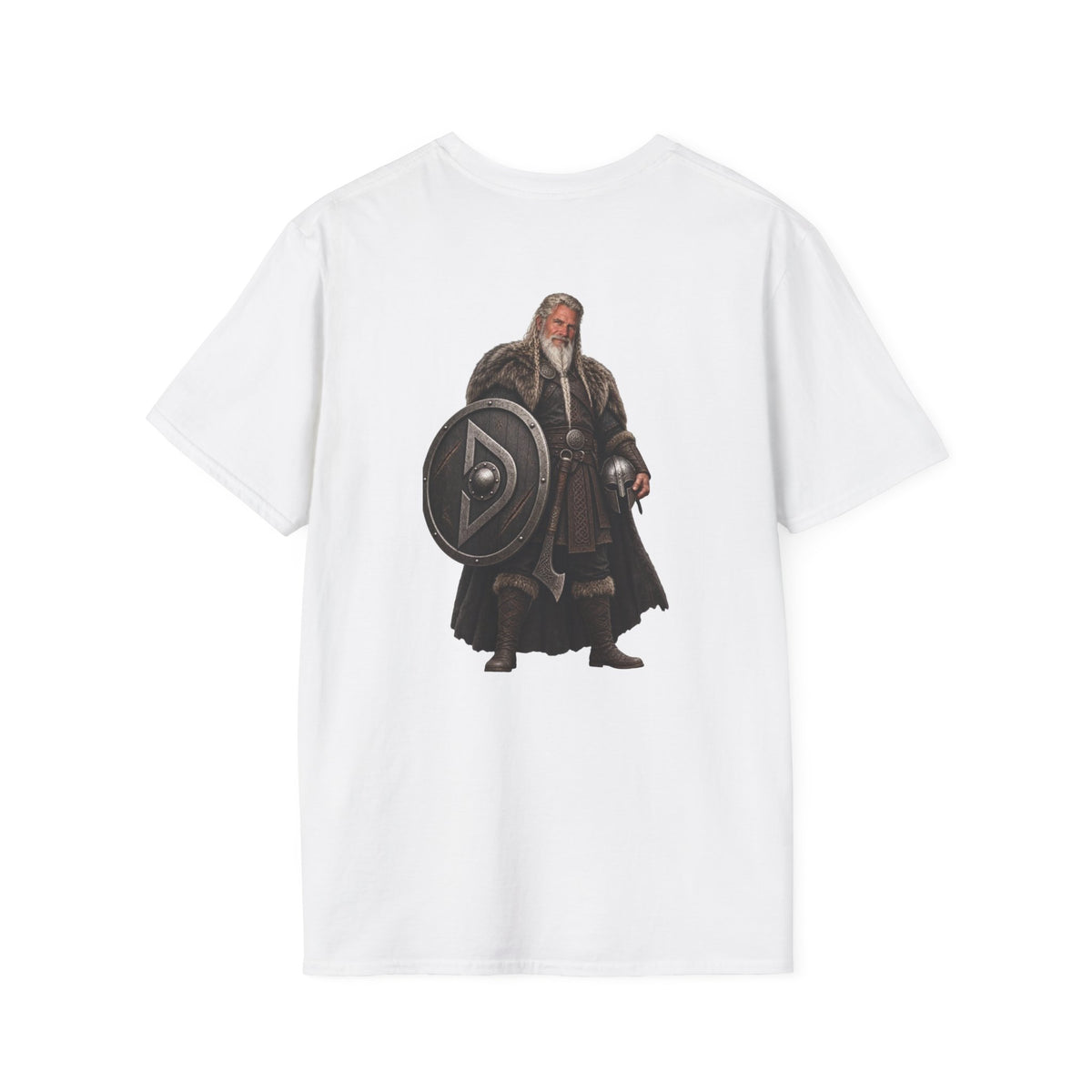Viking Shieldman T-Shirt — Medieval Warrior Graphic Tee