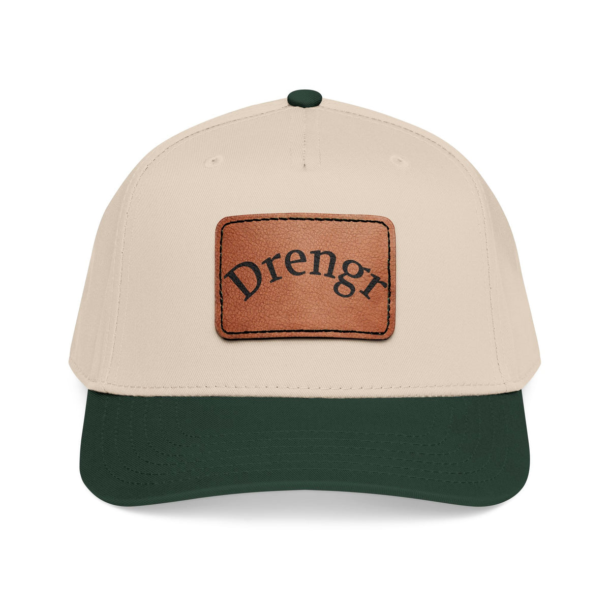 Drengr Leather Patch Baseball Cap | Rustic Viking-Inspired Design