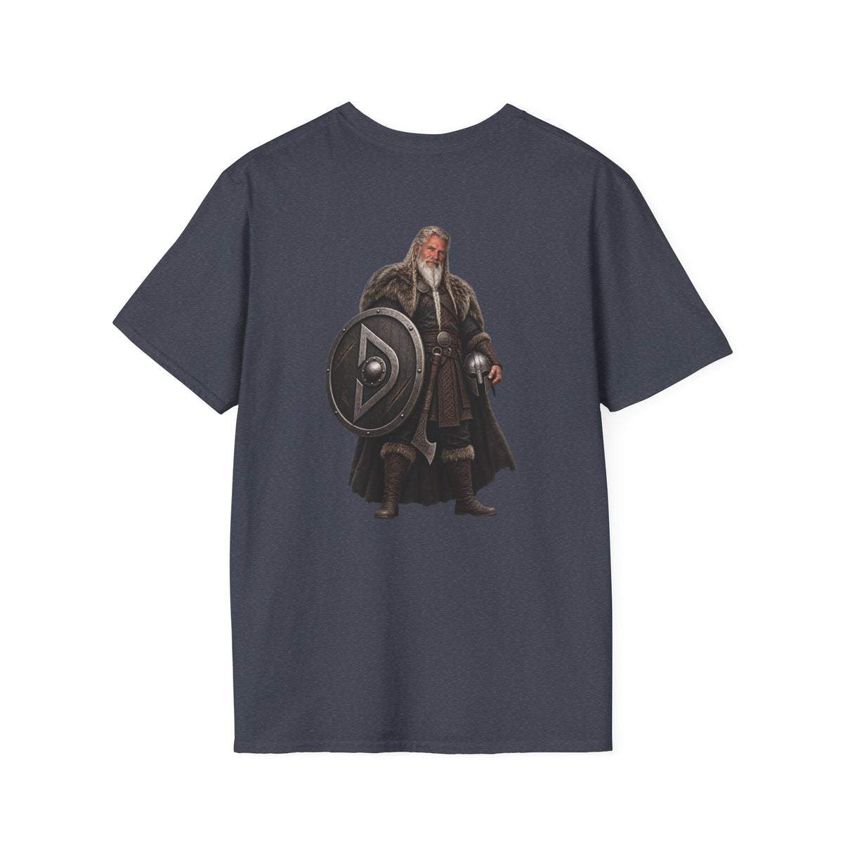 Viking Shieldman T-Shirt — Medieval Warrior Graphic Tee
