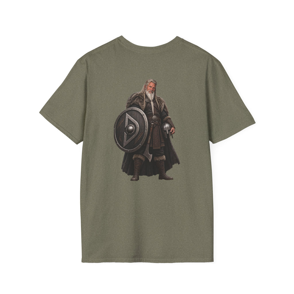 Viking Shieldman T-Shirt — Medieval Warrior Graphic Tee