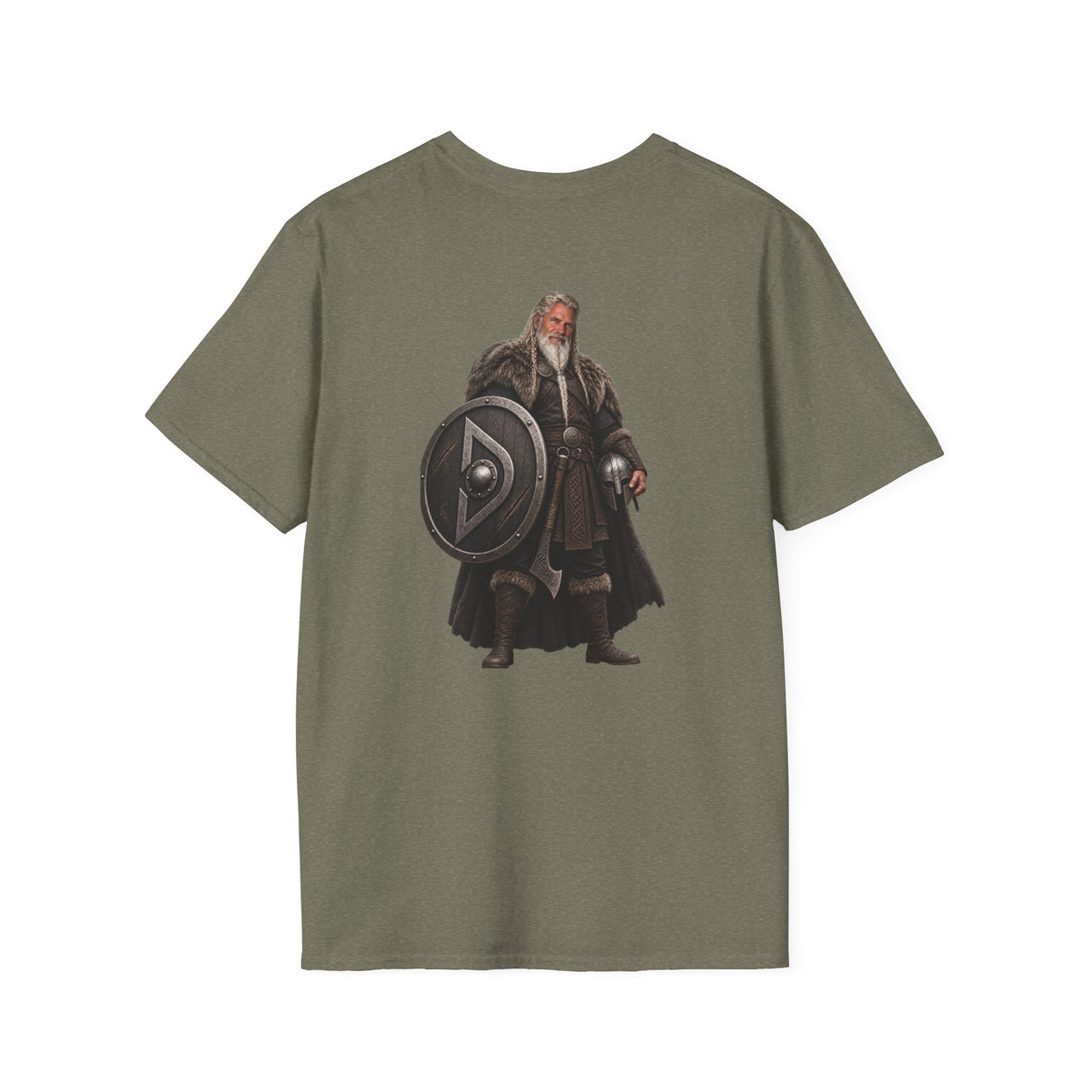 Viking Shieldman T-Shirt — Medieval Warrior Graphic Tee