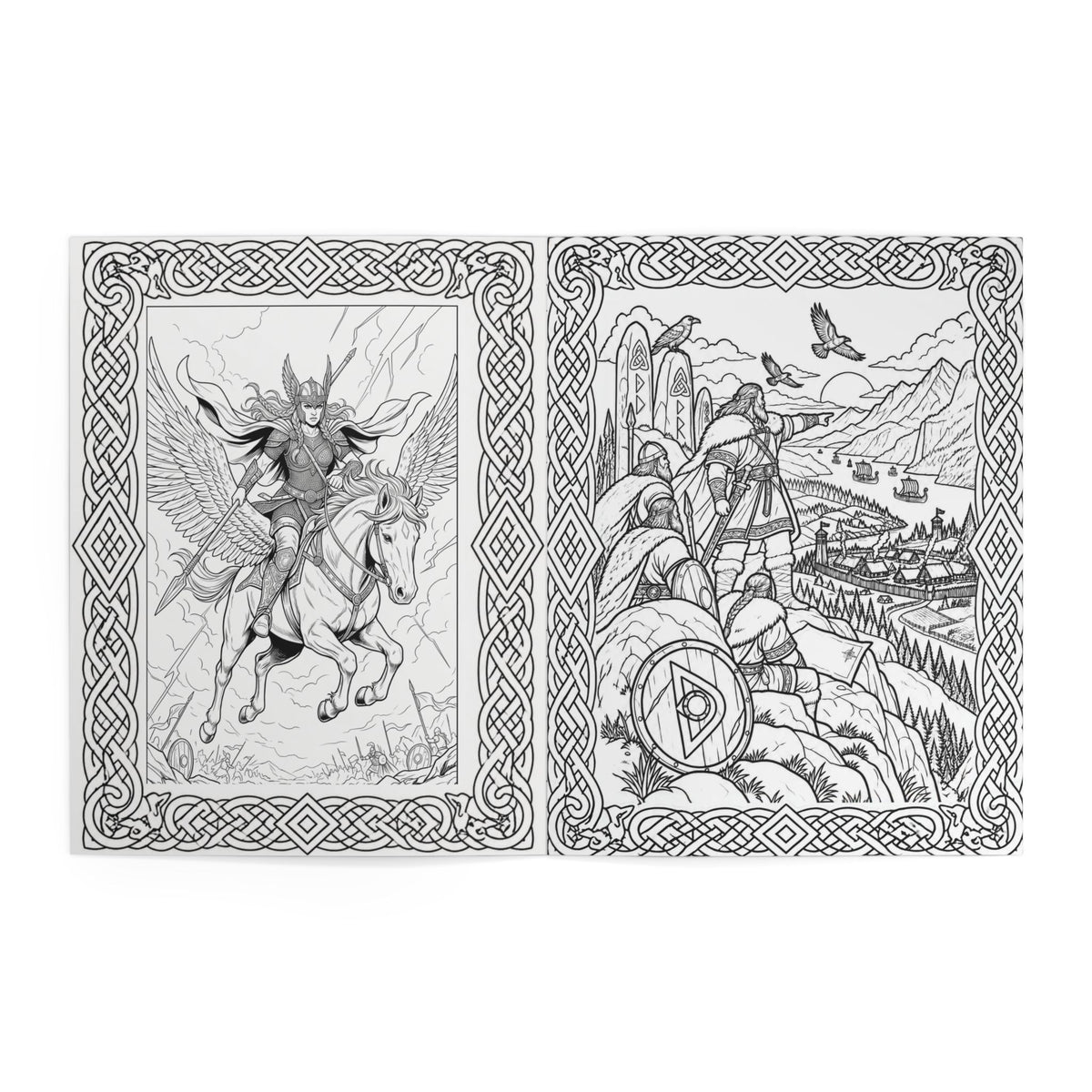 Viking Warrior Coloring Book | Norse Saga Adult Coloring Pages