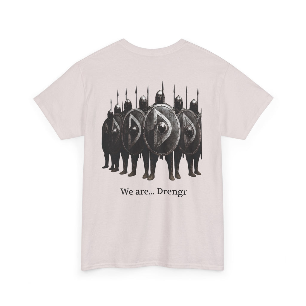 Drengr Shield Wall Tee | Viking Shield Wall Illustration, Norse Warriors