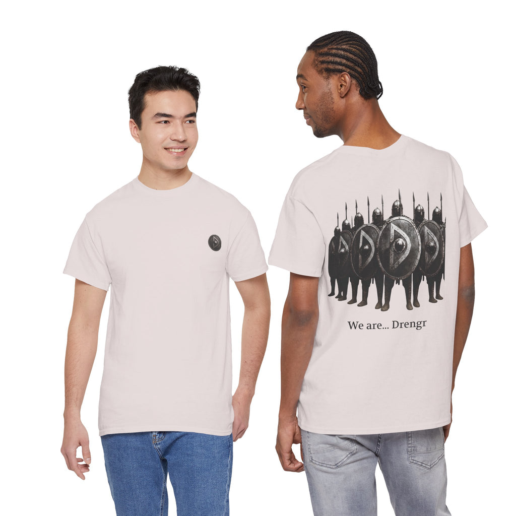 Drengr Shield Wall Tee | Viking Shield Wall Illustration, Norse Warriors